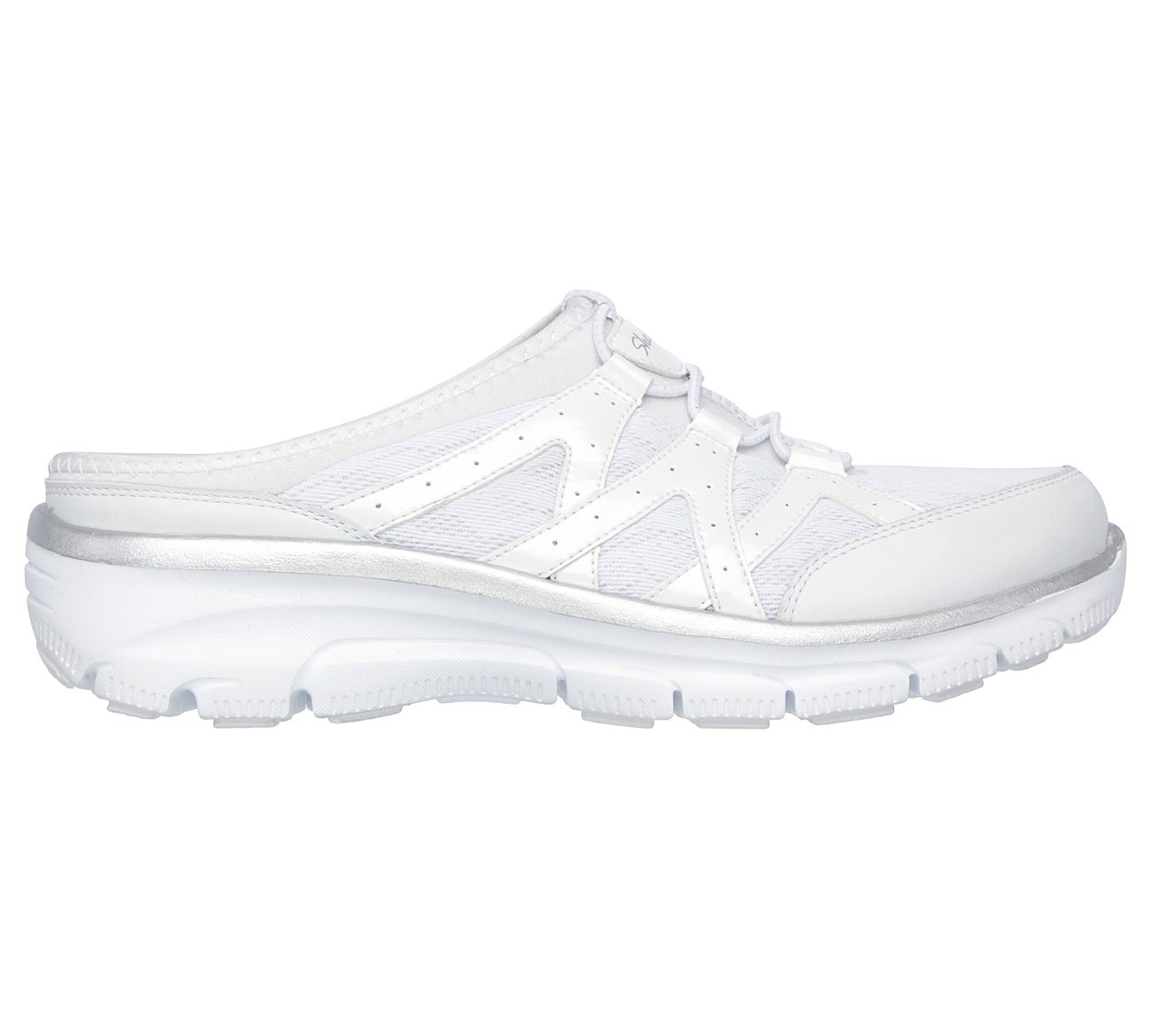 Skechers Women Relaxed Fit: Easy Going - Repute White/Sliver