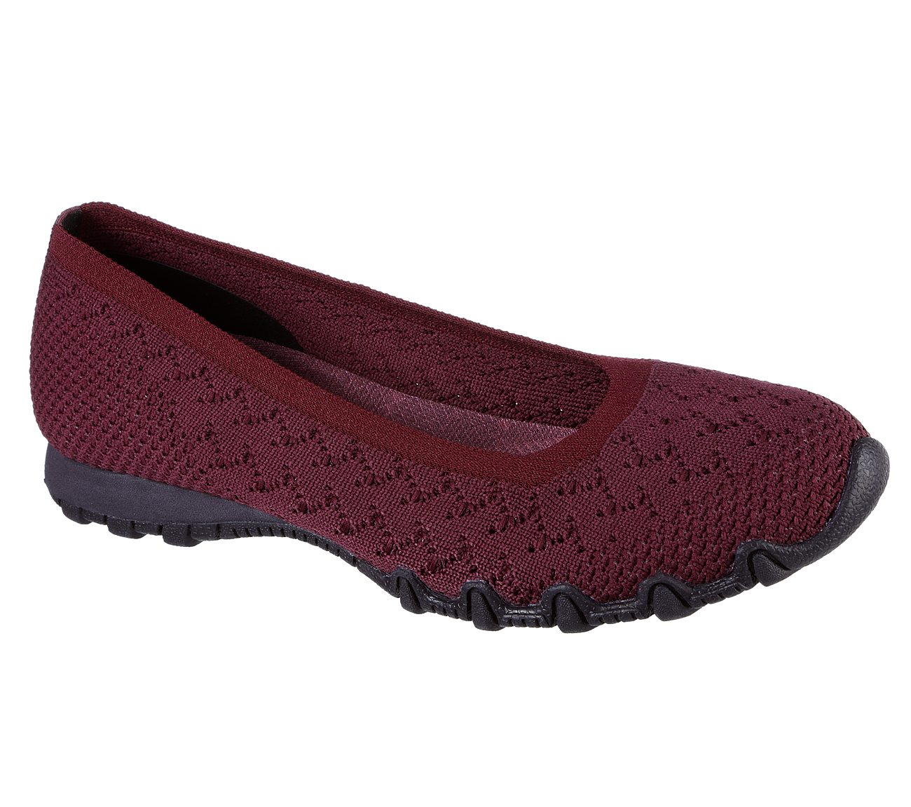 Skechers Women Relaxed Fit: Bikers - Witty Knit Burgundy