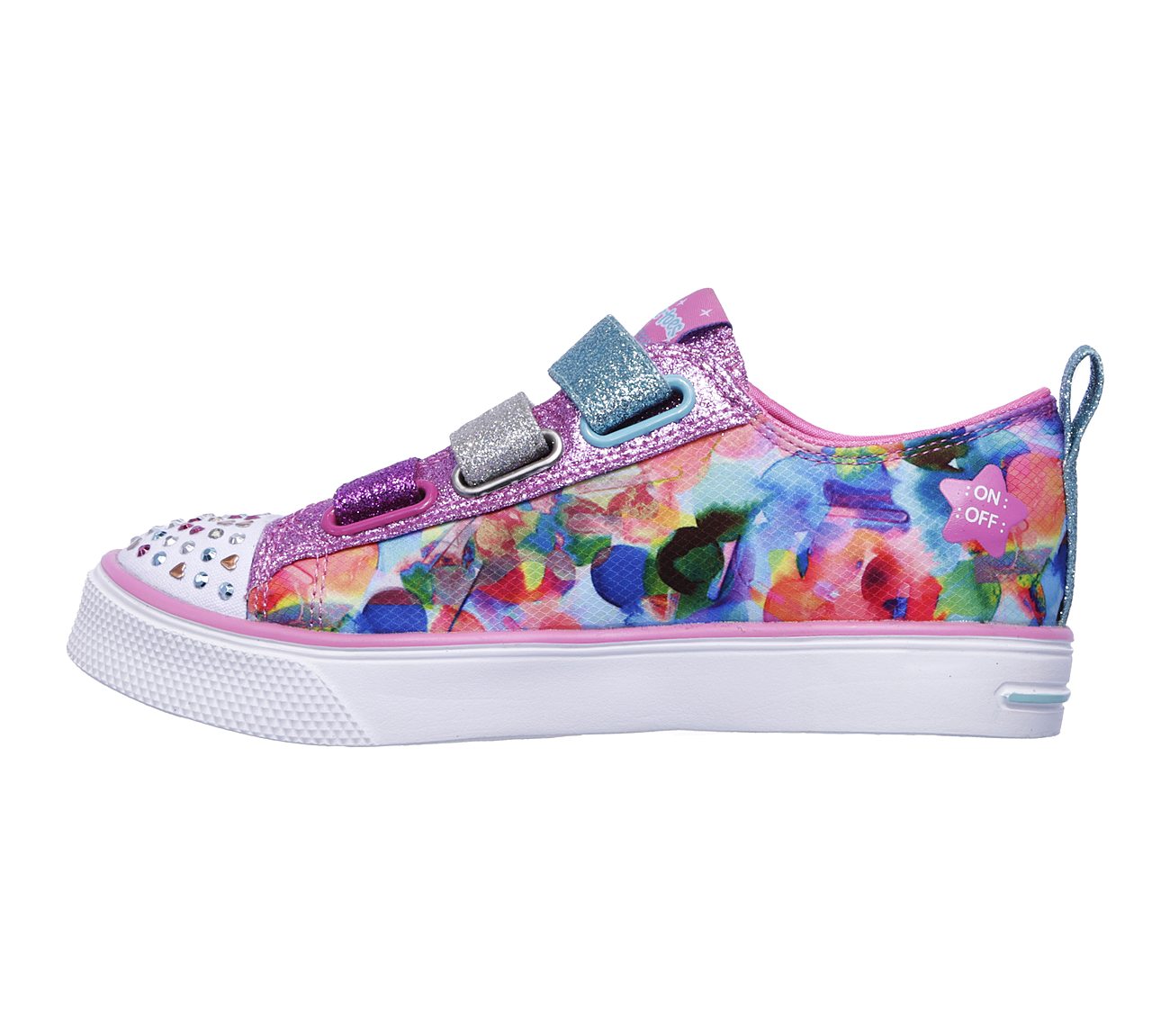 Skechers Girls Twinkle Toes: Shuffles - Triple Ups Multi