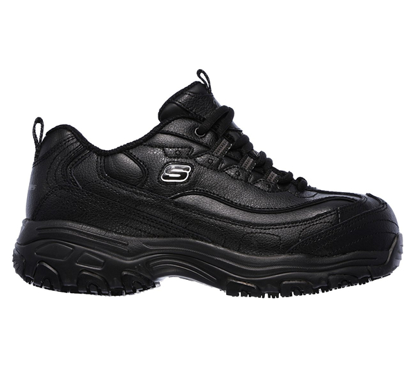 Skechers Women Work: D'Lites - Pooler Alloy Toe Black
