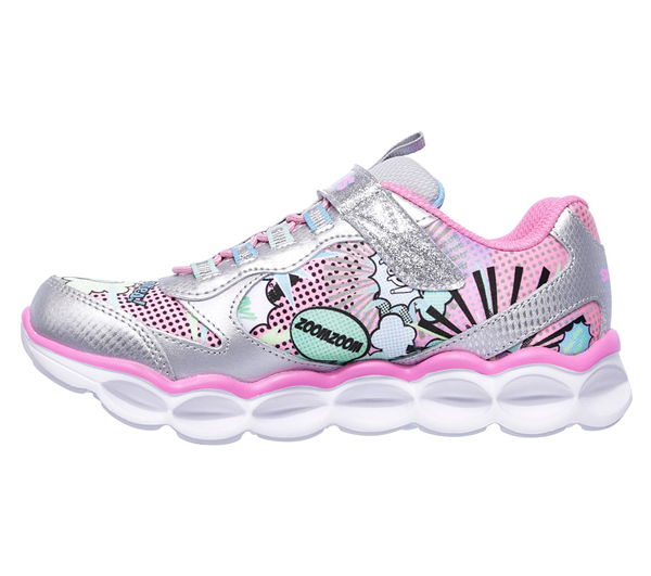 Skechers Girls S Lights: Lumi-Luxe Silver/Multi