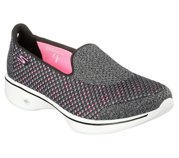 Skechers Women GOwalk 4 - Kindle Black/Hot Pink
