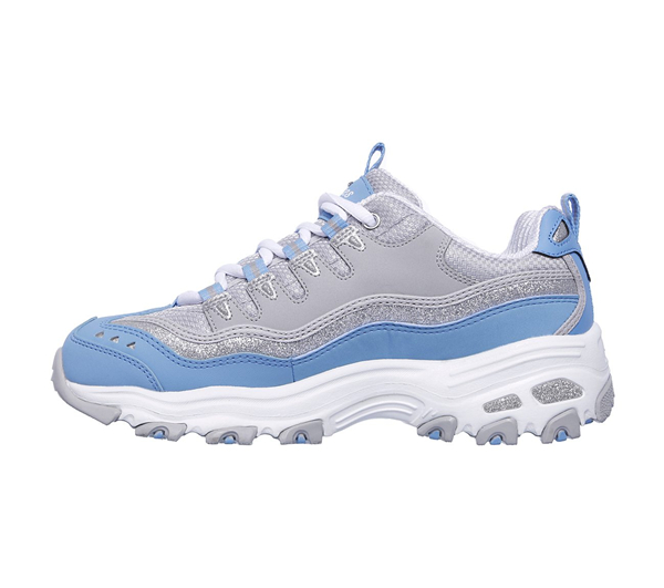 Skechers Women D'Lites - New Retro Light Blue/Gray