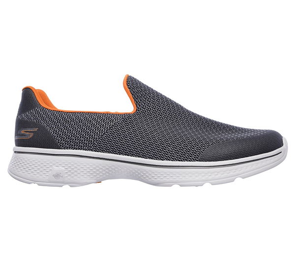 Skechers Men GOwalk 4 - Expert Charcoal/Orange