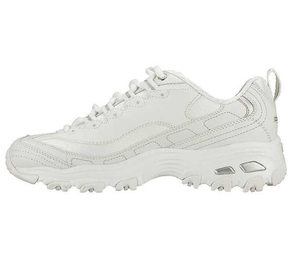 Skechers Women D'lites White/Sliver