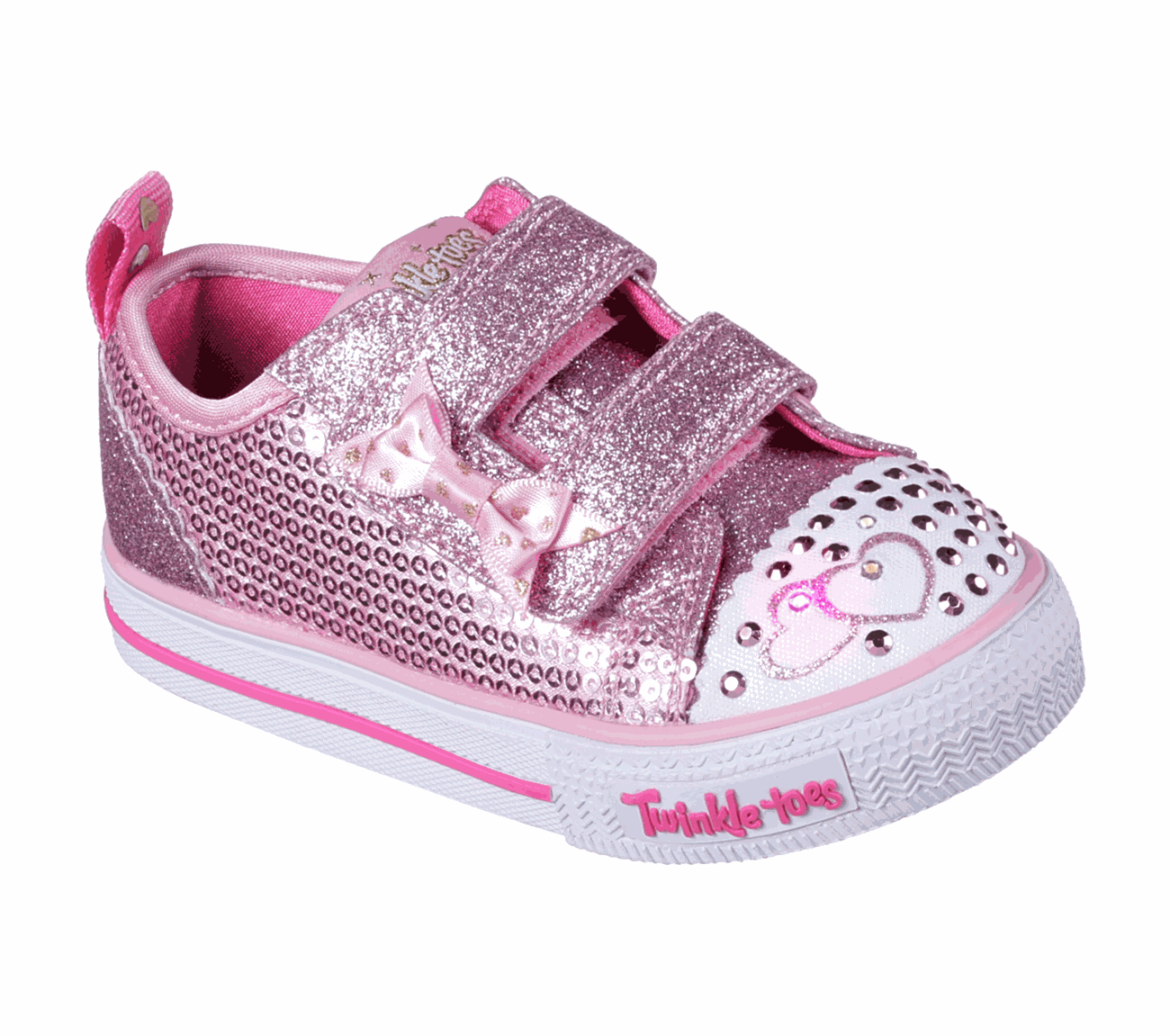 Skechers Girls Twinkle Toes: Shuffles - Itsy Bitsy Pink