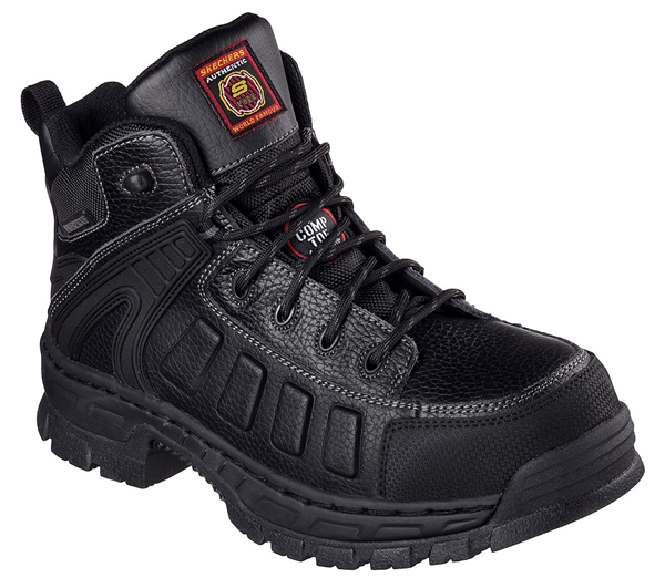 Skechers Men Work: Relaxed Fit Vinten - Gurdon Comp Toe Black