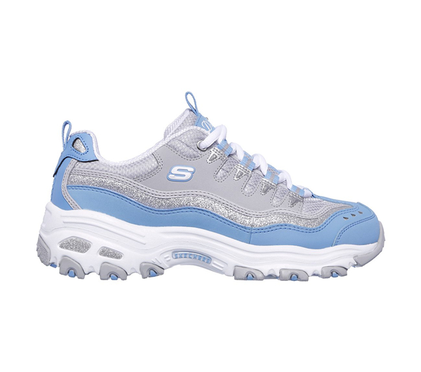 Skechers Women D'Lites - New Retro Light Blue/Gray