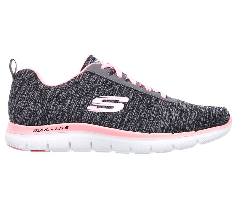 Skechers Women Flex Appeal 2.0 Black/Coral