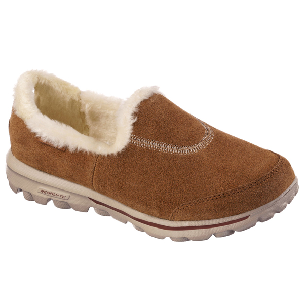Skechers Women GOwalk - Fuzzy Chestnut