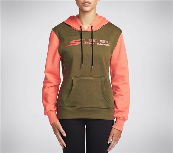 Skechers Women Launch Popover Hoodie Green
