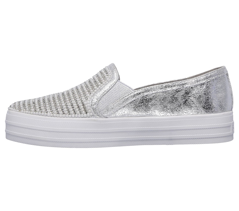Skechers Women Double Up - Shiny Dancer Silver