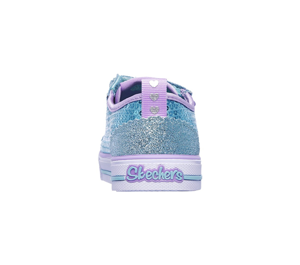 Skechers Girls Twinkle Toes: Shuffles - Itsy Bitsy Turquoise/Lavender