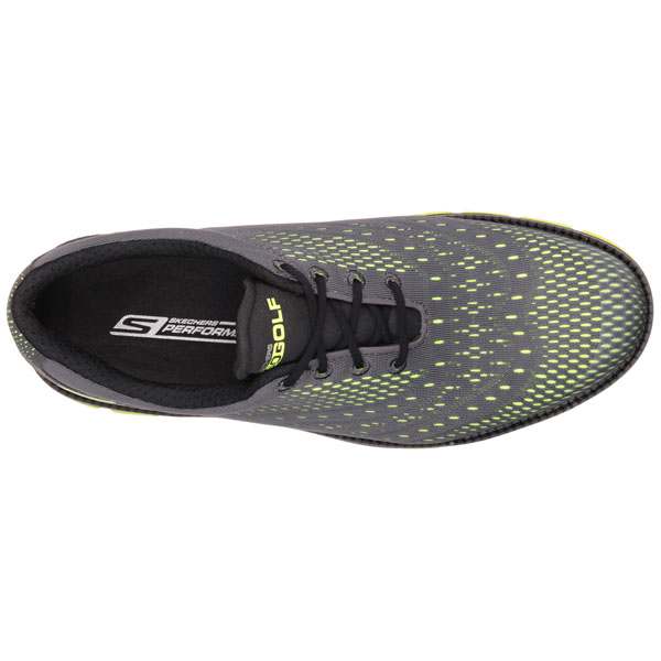 Skechers Men Extra Wide Fit (4E) Shoes - Charcoal/Lime
