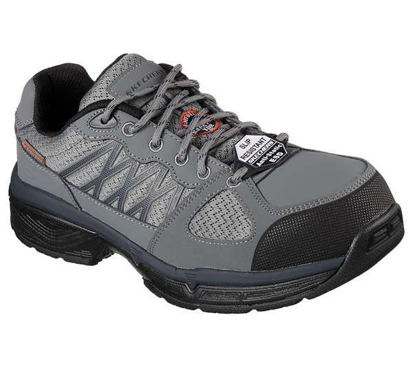 Skechers Men Work: Relaxed Fit Conroe - Searcy ESD Gray/Black