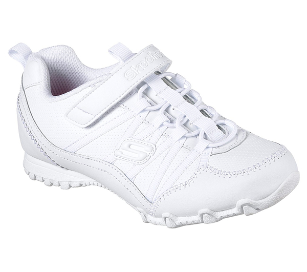 Skechers Girls Bikers II - Grammar Glorious White
