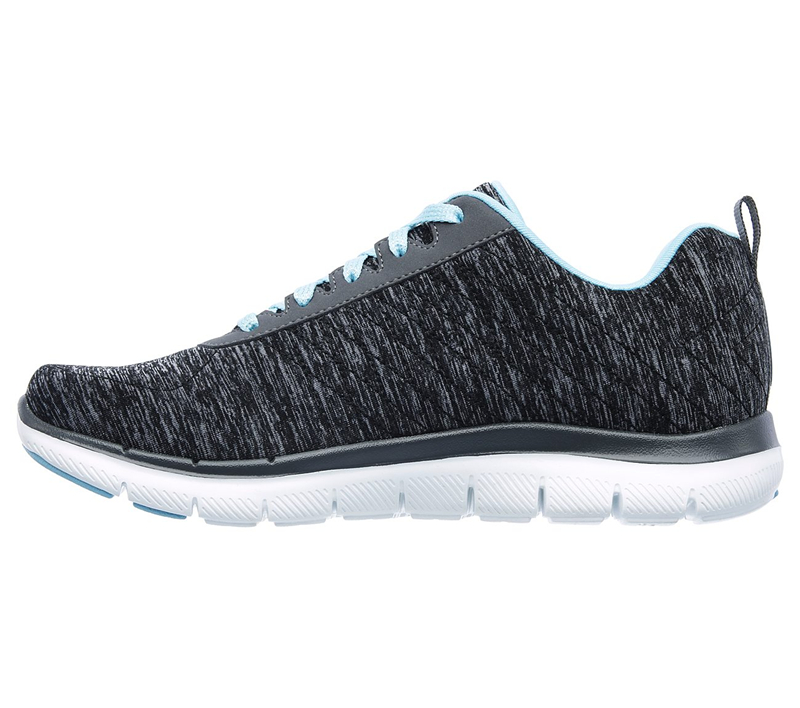 Skechers Women Flex Appeal 2.0 Black/Light Blue