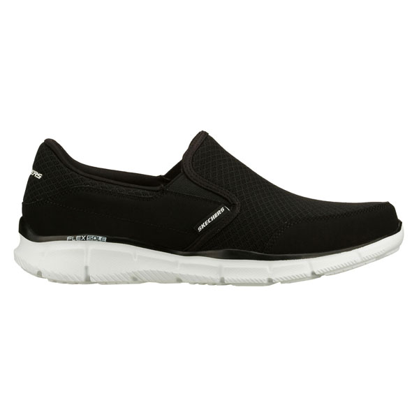 Skechers Men Wide Fit (2E) Shoes - Persistent Black/White