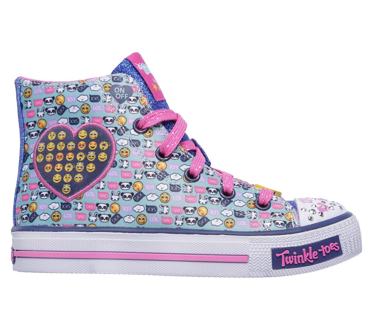 Skechers Girls Twinkle Toes: Shuffles Aqua/Multi