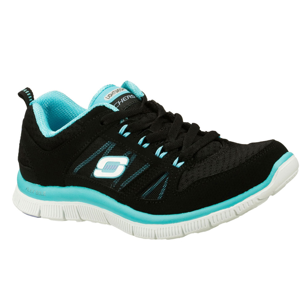 Skechers Women Flex Appeal - Adaptable Black/Turquoise