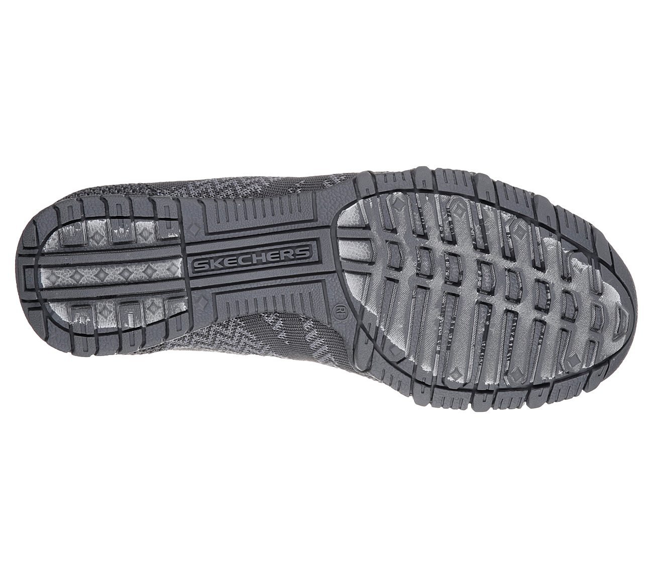 Skechers Women Relaxed Fit: Bikers - Get With Knit Charcoal