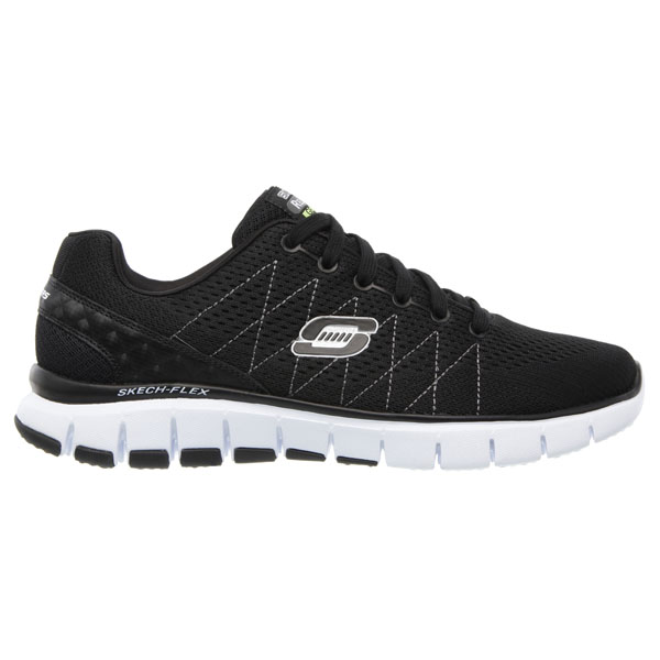 Skechers Men Extra Wide Fit (4E) Shoes - Skech-Flex Black/White