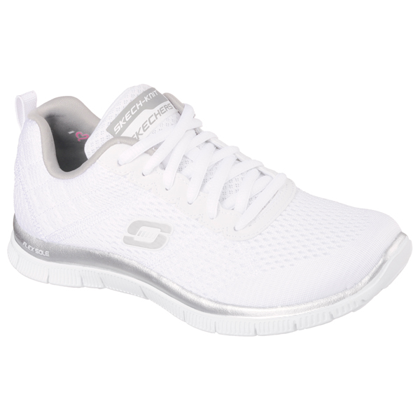 Skechers Women Flex Appeal - Obvious Choice White/Silver