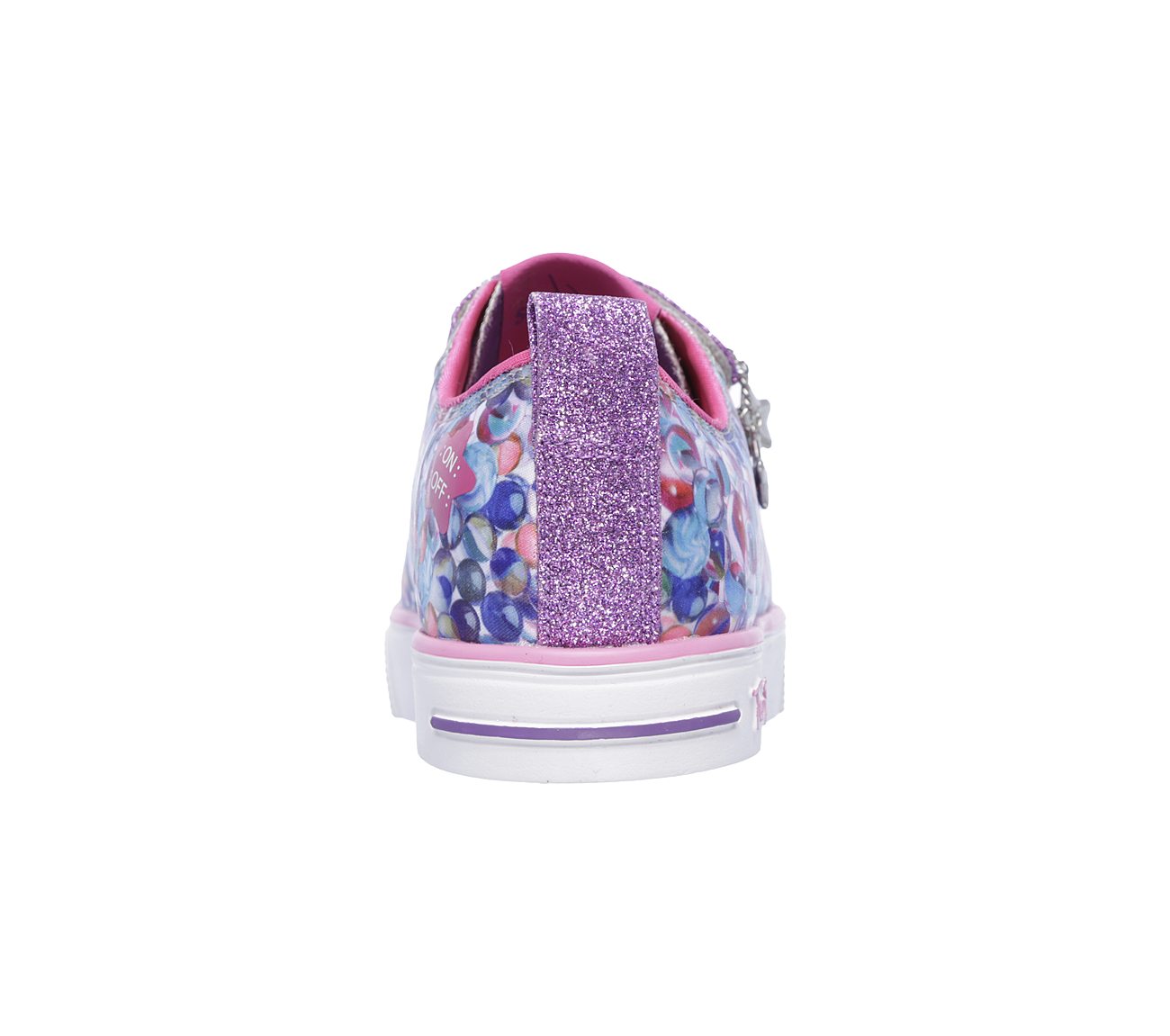 Skechers Girls Twinkle Toes: Shuffles - Triple Ups Pink/Multi