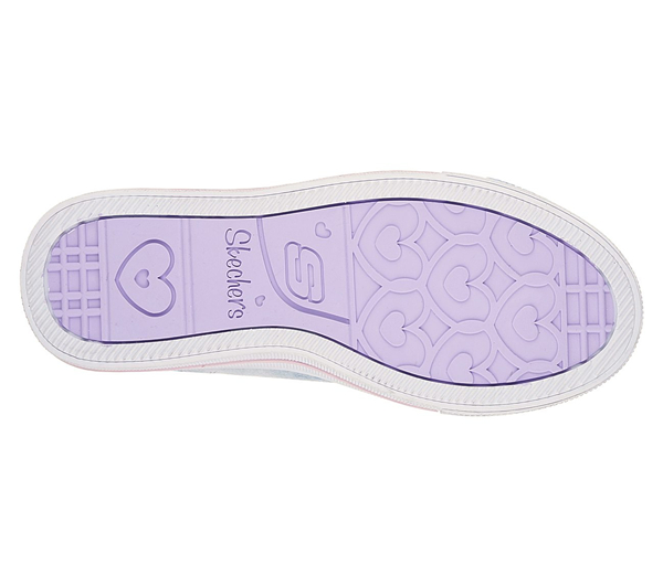 Skechers Girls Twinkle Toes: Shuffles - Wonder Wings Light Blue/Pink