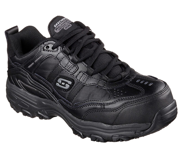 Skechers Women Work: Relaxed Fit D'Lites - Tolland Comp Toe Black