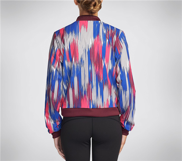 Skechers Women Mammoth Reversible Bomber Jacket Burgundy