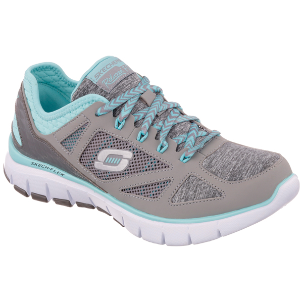 Skechers Women Relaxed Fit: Skech-Flex - Style Source Gray/Light Blue
