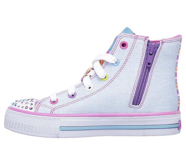 Skechers Girls Twinkle Toes: Shuffles - Twist Turns Denim/Multi