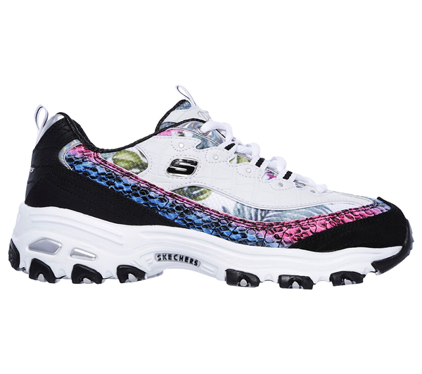 Skechers Women D'Lites - Runway Ready White/Black/Multi