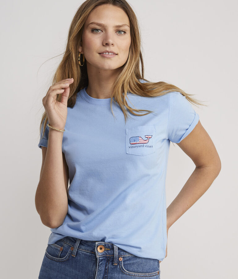 Flag Whale Short-Sleeve Pocket Tee