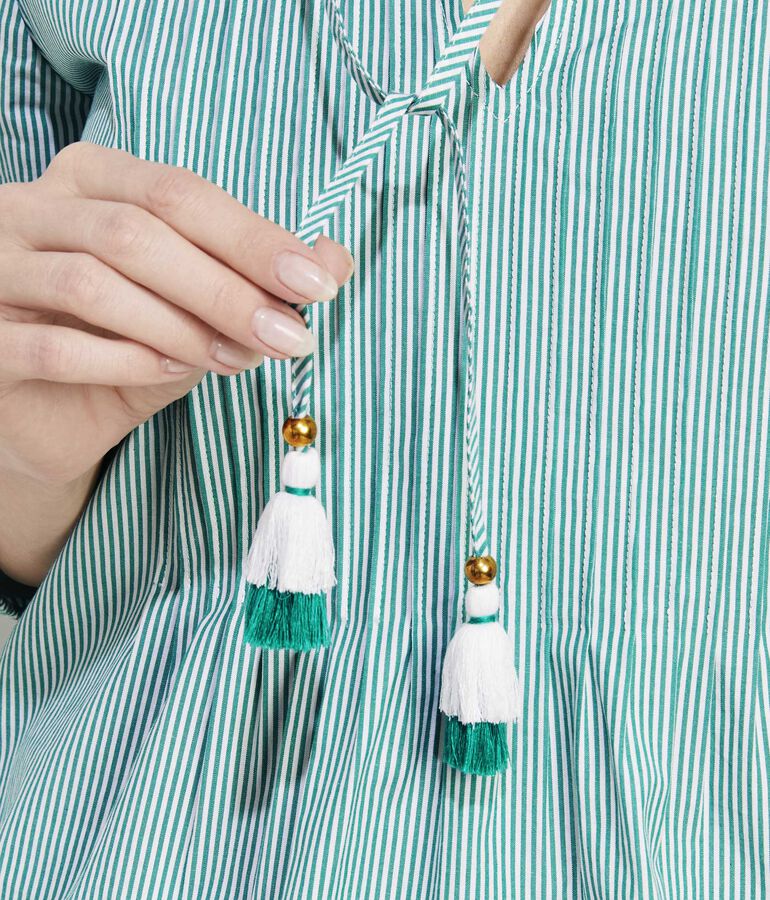 Striped Pintuck Top