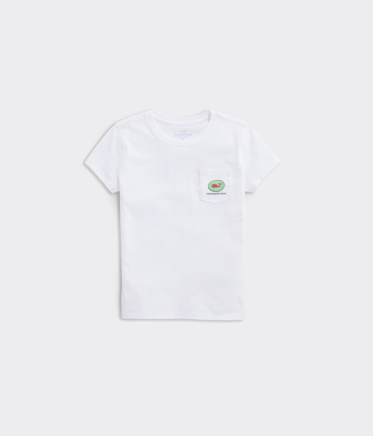 Girls' Watermelon Whale Short-Sleeve Pocket Tee