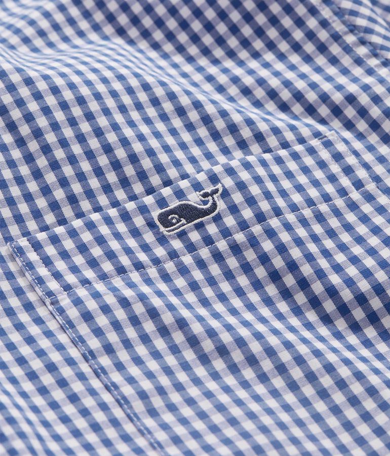 Stretch Poplin Gingham Shirt