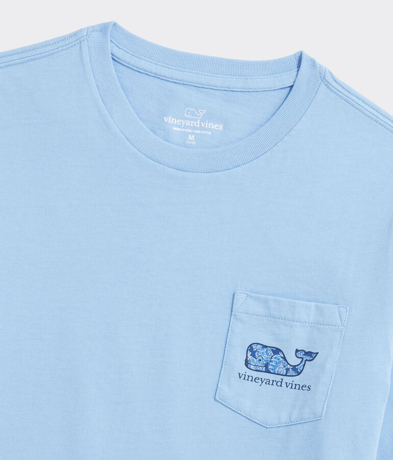 Boys' Seashell Whale Fill Short Sleeve Pocket Tee