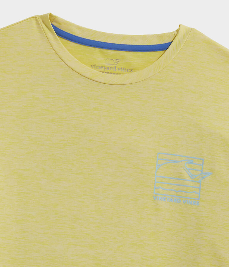 Permit Tail Box Long-Sleeve Harbor Performance Tee