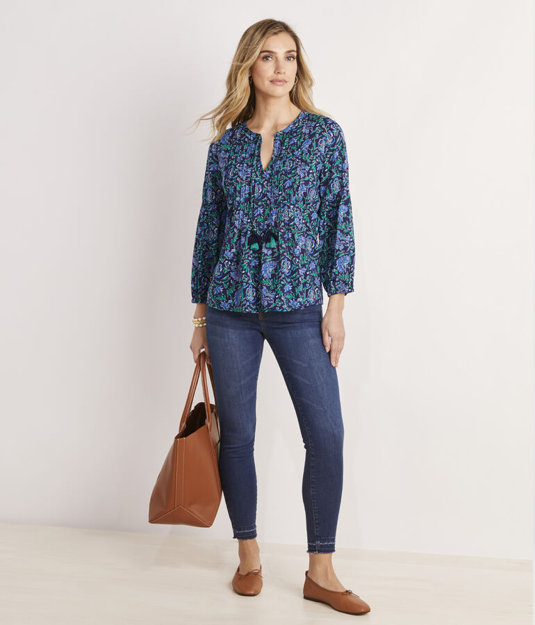 Floral Pleated Top