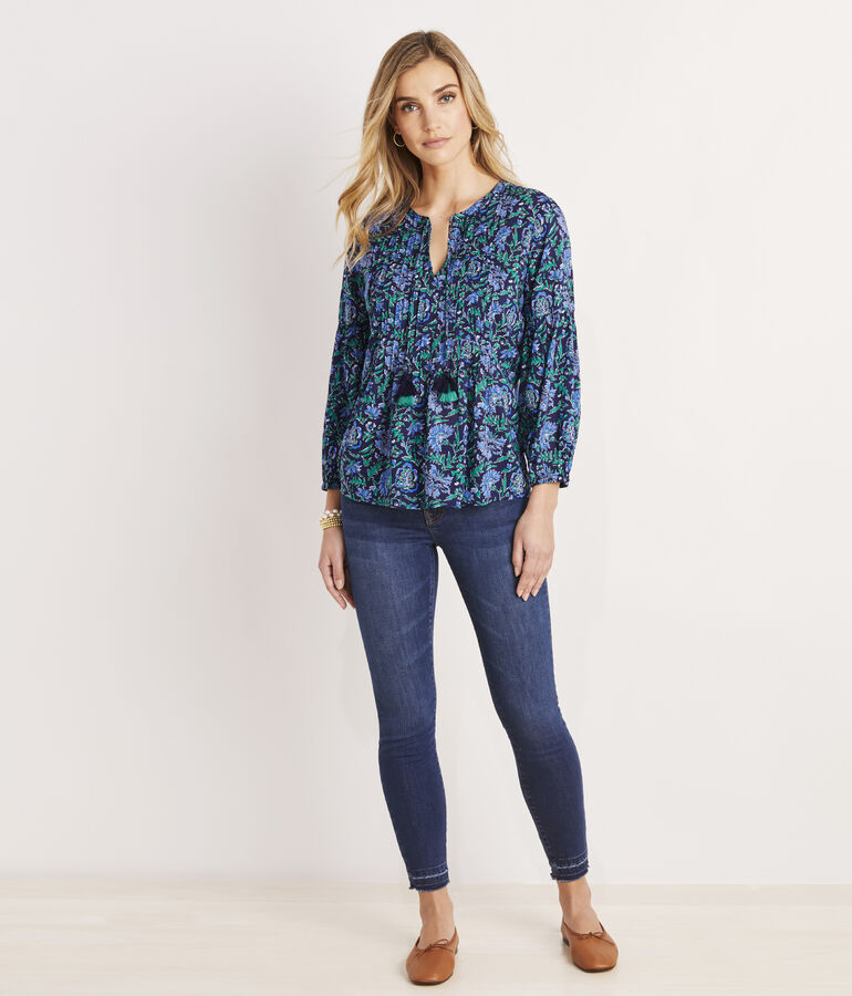 Floral Pleated Top