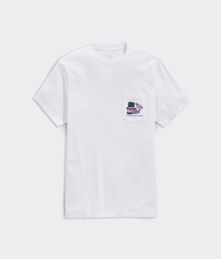 Abe Lincoln Fireworks Whale Short-Sleeve Pocket Tee