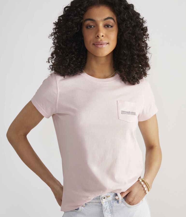 Kentucky Derby Women's Run For The Roses Short-Sleeve Pocket Tee