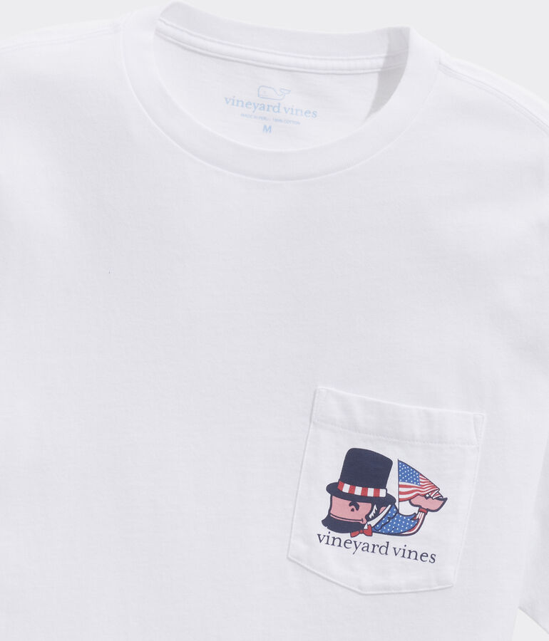 Abe Lincoln Fireworks Whale Short-Sleeve Pocket Tee