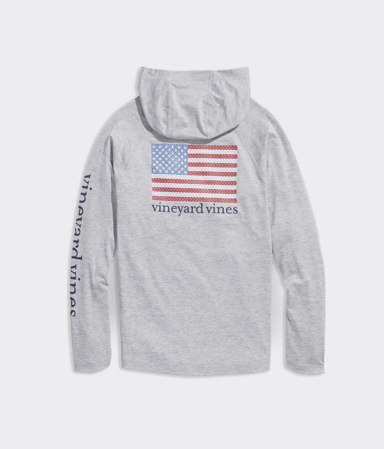 Whale Flag Long-Sleeve Harbor Hoodie Tee