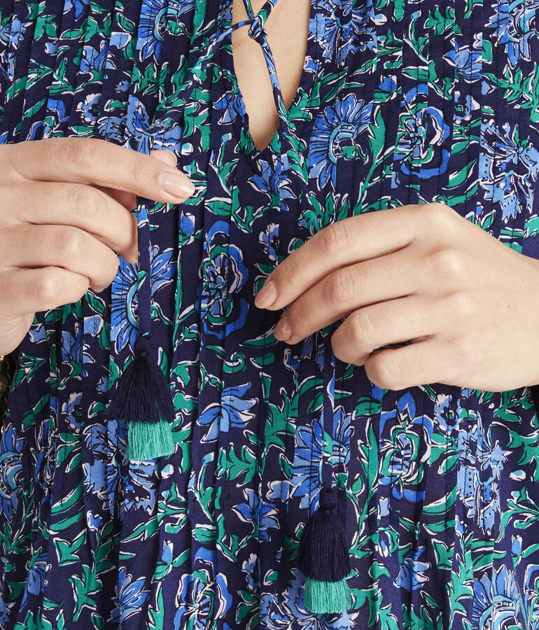 Floral Pleated Top