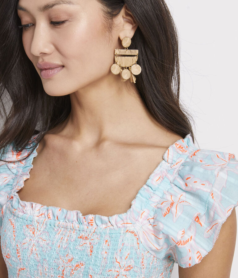 Cay Floral Smocked Top