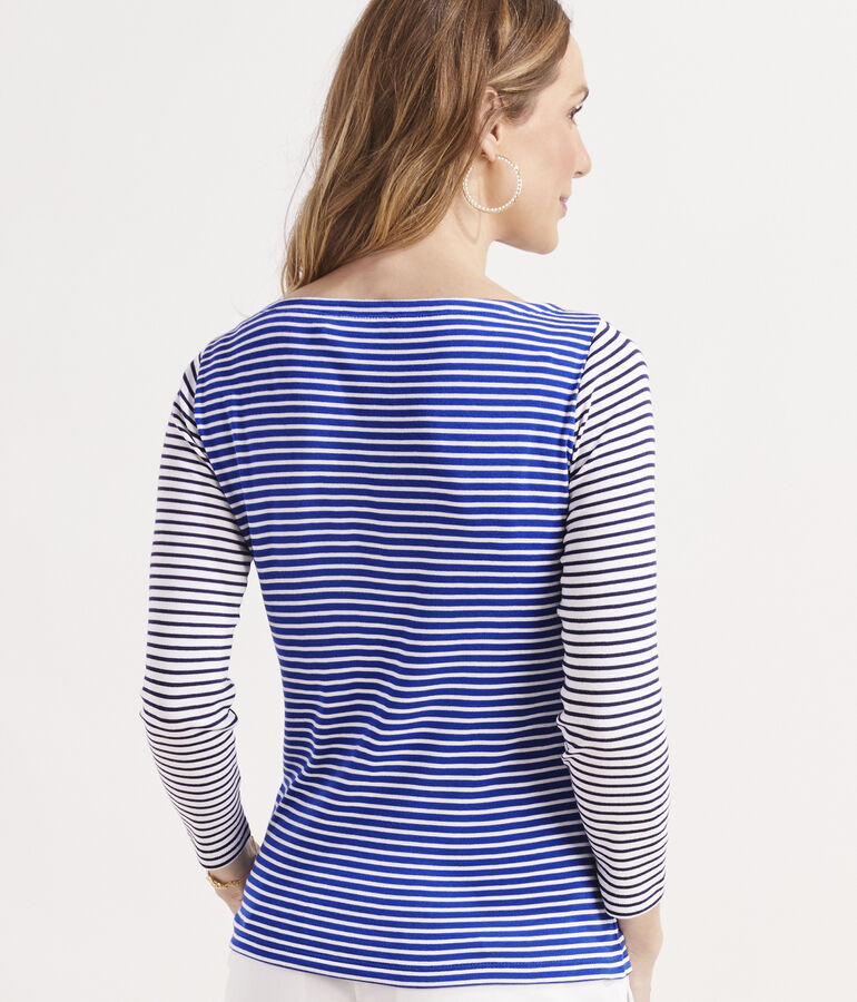 Party Stripe Boatneck Simple Tee