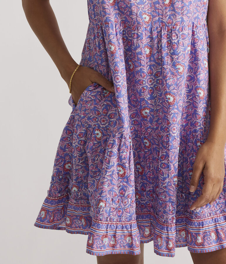 Katama Tile Tiered Ruffle Dress